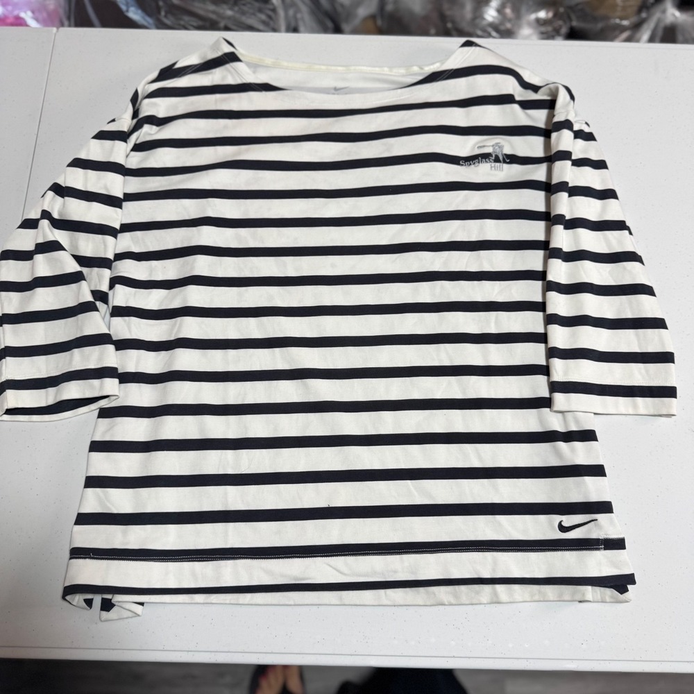 Spyglass Nike Dri fit golf shirt Striped Shirt Carmel Women's Large